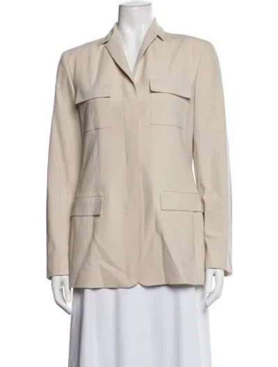 Pre-owned Calvin Klein Collection Wool Jacket In Neutral