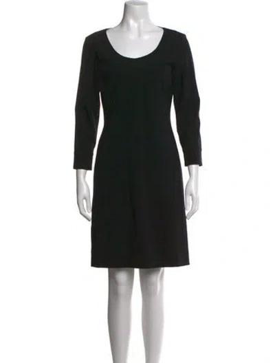 Pre-owned Calvin Klein Collection Wool Knee-length Dress In Black