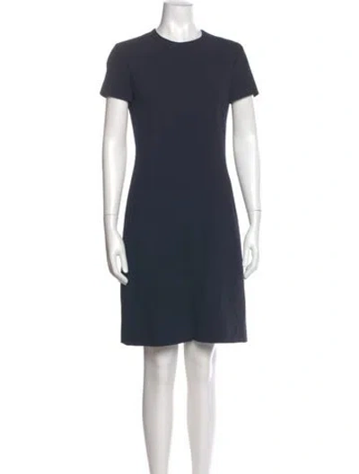 Pre-owned Calvin Klein Collection Wool Knee-length Dress In Blue