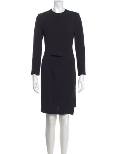 Pre-owned Calvin Klein Collection Wool Knee-length Dress In Blue
