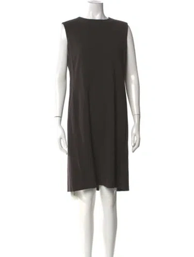 Pre-owned Calvin Klein Collection Wool Knee-length Dress In Green