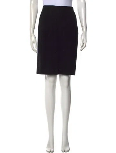 Pre-owned Calvin Klein Collection Wool Knee-length Skirt In Black