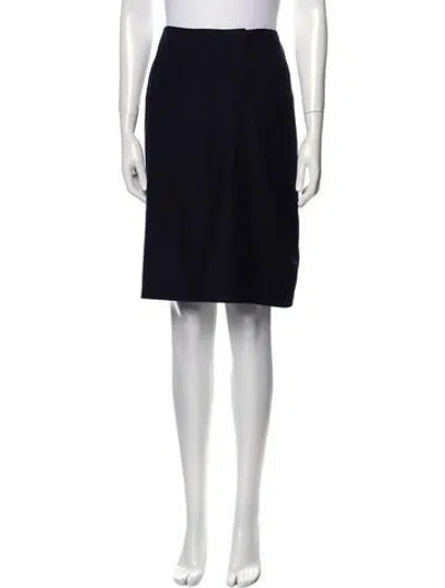 Pre-owned Calvin Klein Collection Wool Knee-length Skirt In Blue