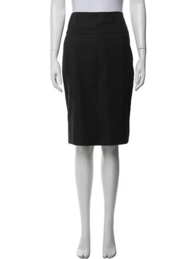 Pre-owned Calvin Klein Collection Wool Knee-length Skirt In Blue