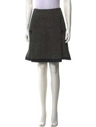 Pre-owned Calvin Klein Collection Wool Knee-length Skirt In Gray