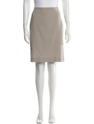Pre-owned Calvin Klein Collection Wool Knee-length Skirt In Gray