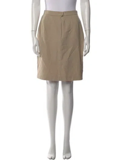 Pre-owned Calvin Klein Collection Wool Knee-length Skirt In Neutral