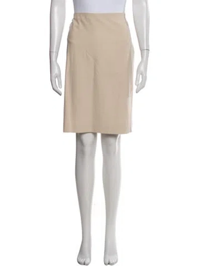 Pre-owned Calvin Klein Collection Wool Knee-length Skirt In Neutral
