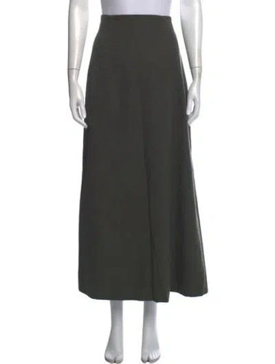 Pre-owned Calvin Klein Collection Wool Long Skirt In Green