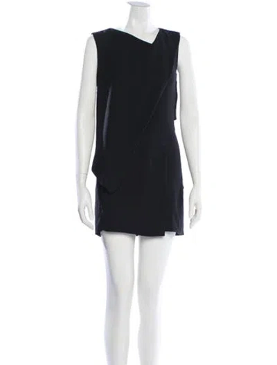Pre-owned Calvin Klein Collection Wool Mini Dress In Blue