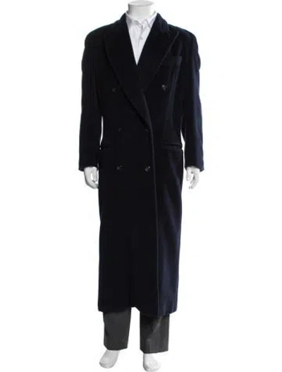 Pre-owned Calvin Klein Collection Wool Overcoat In Blue