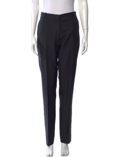 Pre-owned Calvin Klein Collection Wool Straight Leg Pants In Black