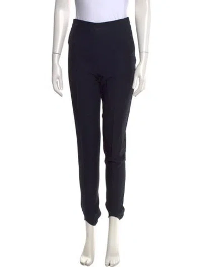 Pre-owned Calvin Klein Collection Wool Straight Leg Pants In Blue