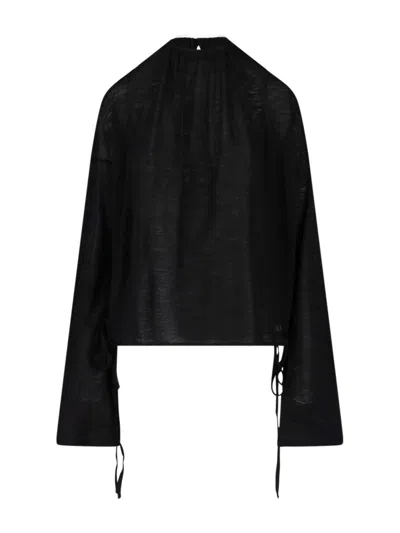 Calvin Klein Collection Wolloberteil In Schwarz