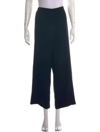 Pre-owned Calvin Klein Collection Wool Wide Leg Pants In Green