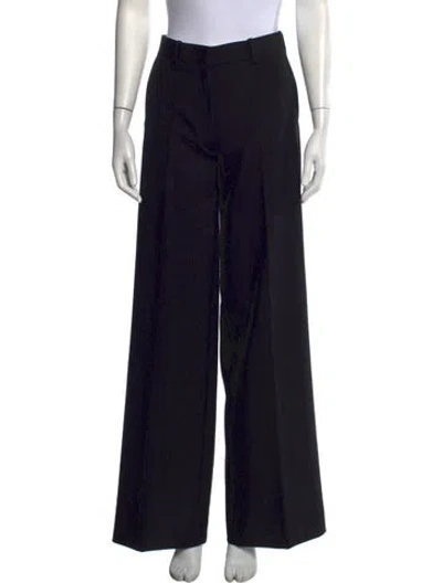 Pre-owned Calvin Klein Collection Wool Wide Leg Pants W/ Tags In Black