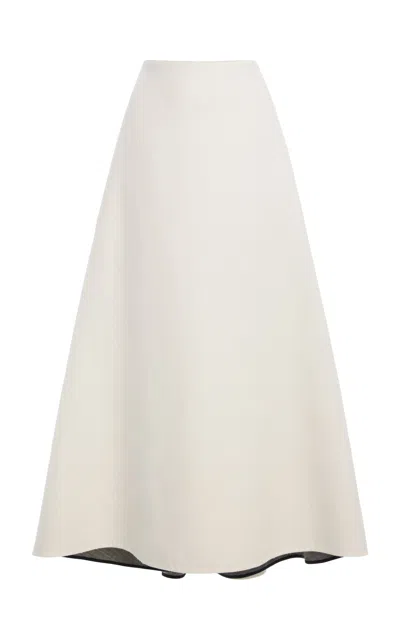 Calvin Klein Collection Ysolde Mid-rise Wool-blend Midi Skirt In Neutral