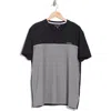 Calvin Klein Colorblock Cotton T-shirt In Black Beauty Combo