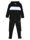 Calvin Klein Colour-block Organic Cotton Tracksuit In Black