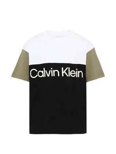 Calvin Klein Kids' Colourblock T-shirt In Multi
