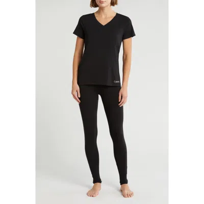 Calvin Klein Comfort Sleep T-shirt & Leggings Set In Black