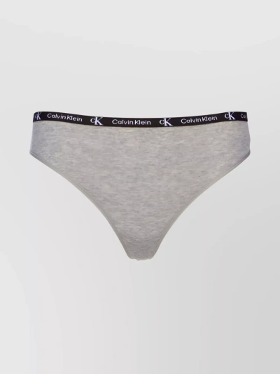 Calvin Klein Comfortable Elastic Waistband Bikini Set In Grey