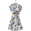 Calvin Klein Comm Belted Midi Dress In Multi