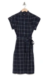 Calvin Klein Comm Big Plaid Shirtdress In Multi