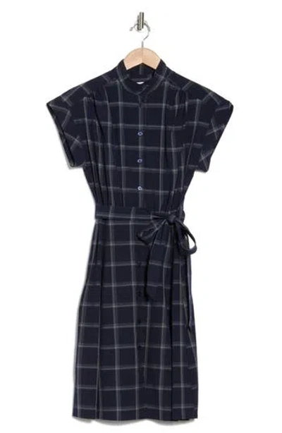 Calvin Klein Comm Big Plaid Shirtdress In Multi