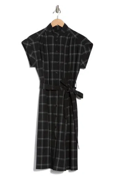 Calvin Klein Comm Big Plaid Shirtdress In Multi