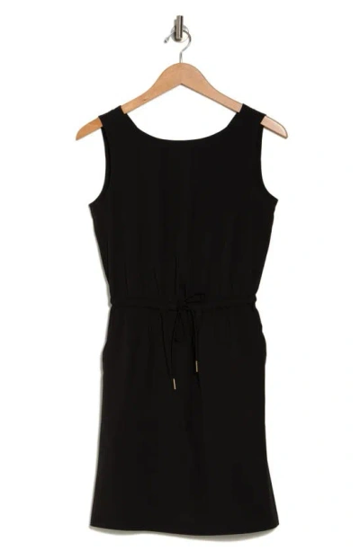 Calvin Klein Commuter Drawstring Dress In Black
