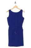 Calvin Klein Commuter Sleeveless Drawstring Waist Sheath Dress