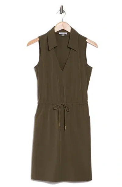 Calvin Klein Commuter Sleeveless Drawstring Waist Sheath Dress