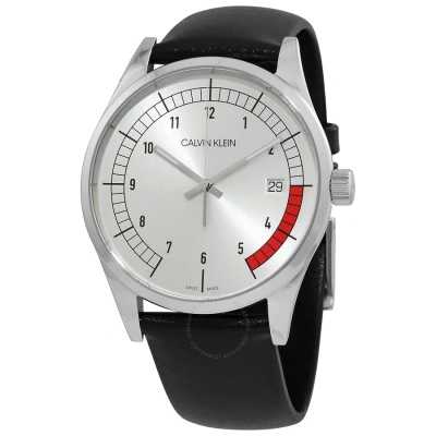 Calvin Klein Completion Quartz Silver Dial Men's Watch Kam211cy In Black / Silver
