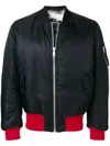 Calvin Klein Contrast-panel Bomber Jacket In Black