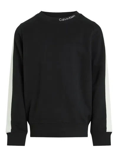 Calvin Klein Kids' Contrast-panel Sweatshirt In Black