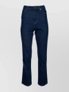 CALVIN KLEIN CONTRAST STITCHING FLARED STITCHED TROUSERS