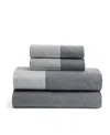 Calvin Klein Contrast Weave Rekoop Sateen 4-pc. Sheet Set, King In Blue