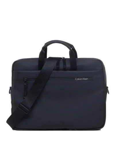 Calvin Klein Convertible Laptop Bag In Negro