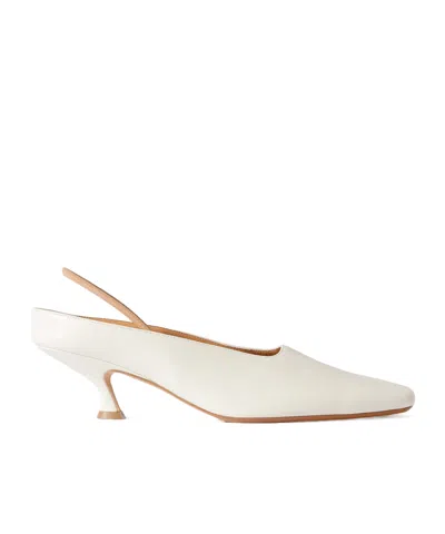 Calvin Klein Anna Leather Slingback Pumps In White