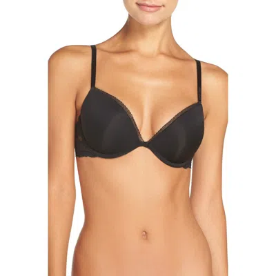 Calvin Klein Convertible Underwire Push-up Bra In Black