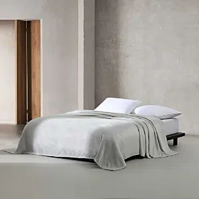 Calvin Klein Core Plush Blanket In Light Grey