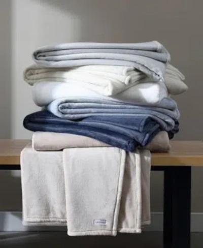 Calvin Klein Core Plush Solid Blanket In Multi