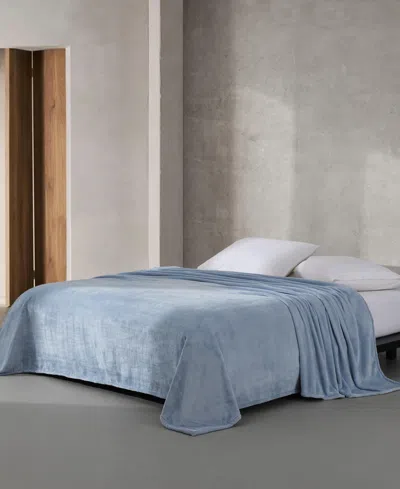 Calvin Klein Core Plush Solid Blanket, King In Blue