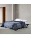 Calvin Klein Core Plush Solid Plush Blanket In Blue