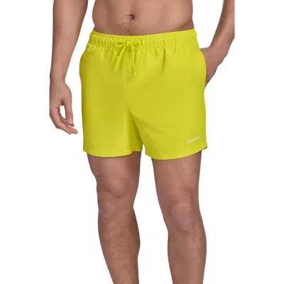 Calvin Klein Core Swim Trunks In Citrus