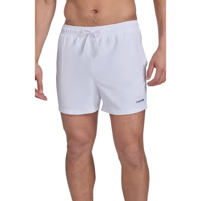 Calvin Klein Core Swim Trunks In White