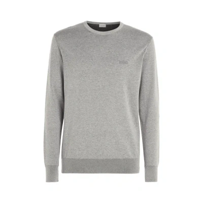 Calvin Klein Cotton And Linen Jumper In Grey