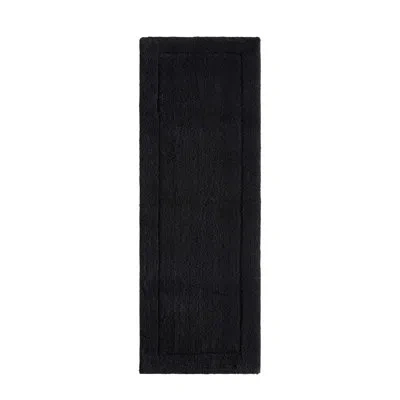 Calvin Klein Cotton Bath Rug In Black