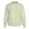 Calvin Klein Cotton Blend Fleece Sweatshirt In Green